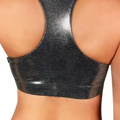 All Pole Wear Cleo The Hurricane Twist Sports Bra - Metallic Chrome