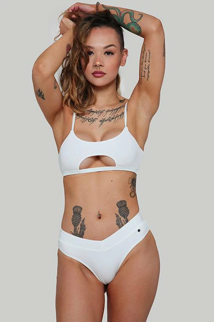 Creatures Of XIX The Hills Raree Top - Ribbed White All Pole Wear