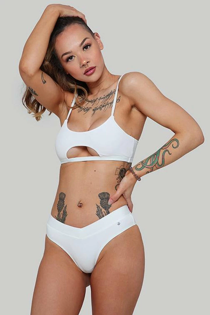 Creatures Of XIX The Hills Raree Top - Ribbed White All Pole Wear