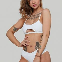 Creatures Of XIX The Hills Raree Top - Ribbed White All Pole Wear