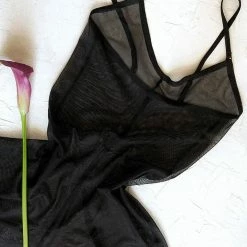 All Pole Wear Exo Wear Playsuit - Black Mesh