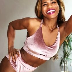 REV ACTIV Gap Top - Pink Velvet All Pole Wear