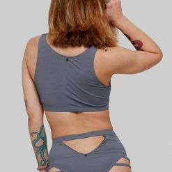 Creatures Of XIX The Valley Top - Ribbed Dark Grey