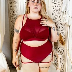 All Pole Wear Chantay Polewear Vortex Top - Bordeaux