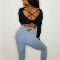 Olra Activewear Signature Leggings - Sky Grey