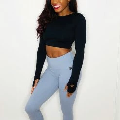 Olra Activewear Signature Leggings - Sky Grey