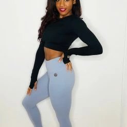 Olra Activewear Signature Leggings - Sky Grey