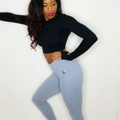 Olra Activewear Signature Leggings - Sky Grey