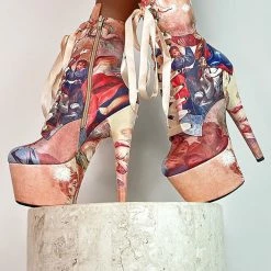 Hella Heels Renaissance 7inch Boots - Holier Than Thou Shoes