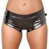 All Pole Wear Cleo The Hurricane Hot Pants - Metallic Chrome