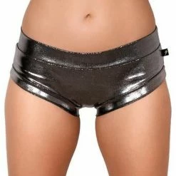 All Pole Wear Cleo The Hurricane Hot Pants - Metallic Chrome