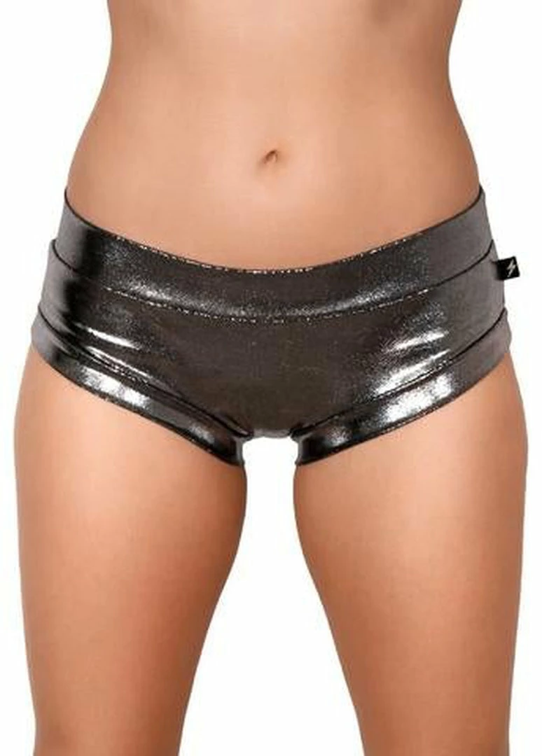 All Pole Wear Cleo The Hurricane Hot Pants - Metallic Chrome