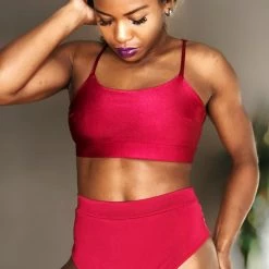 All Pole Wear REV ACTIV Bomb Garter Shorts - Cherry