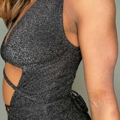 Exo Wear Lurex Bodysuit - Black All Pole Wear