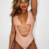 All Pole Wear Exo Wear Lurex Bodysuit - Rose Gold