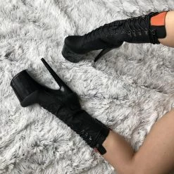 Hella Heels Black Denim Boots - 8inch