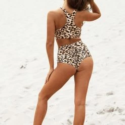 Lunalae High Waist Shorts - Mali Tan Leopard