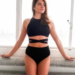 REV ACTIV Second Skin High Waist Shorts - Black All Pole Wear