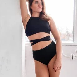 REV ACTIV Second Skin High Waist Shorts - Black All Pole Wear