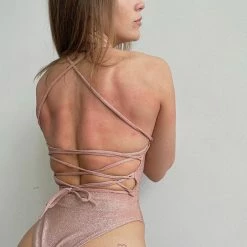 Exo Wear Lurex Top - Rose Gold New In