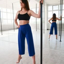 REV ACTIV Sensual Flow Pants (with Leg Slit) - Cobalt