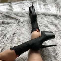 Hella Heels Black Denim Boots - 8inch