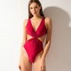 Shark Polewear Twist Bodysuit - Wine