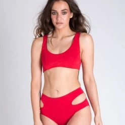 All Pole Wear Paradise Chick Opencut Shorts - Red