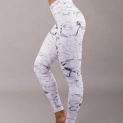 All Pole Wear Off The Pole Iconic Leggings - White Marble