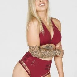 Tatiana Activewear Isla Top - Burgundy