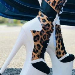 Hella Heels EmpireKicks 8inch Boots - White Shoes