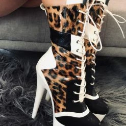 Hella Heels EmpireKicks 7inch Boots - White Shoes