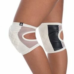 Accessories Poledancerka Grippy Kneepads - Ivory White