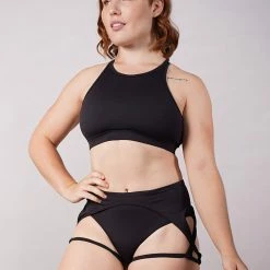 Off The Pole Lifestyle Sports Bra - Black All Pole Wear