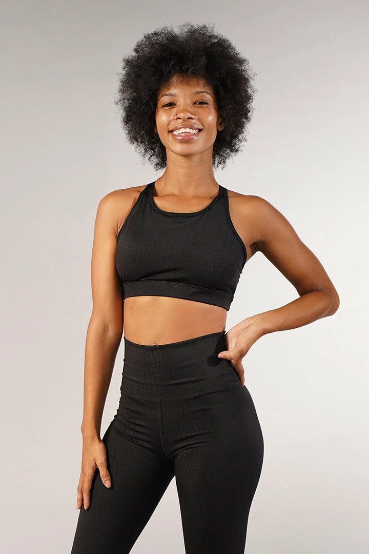 Off The Pole Lifestyle Sports Bra - Black Gator