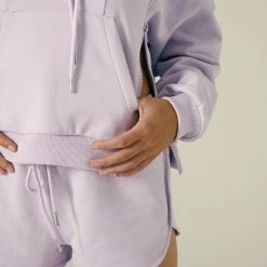 Plus Size Pole Wear Creatures Of XIX Droptop Zip Hoodie - Lilac