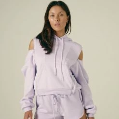 Plus Size Pole Wear Creatures Of XIX Droptop Zip Hoodie - Lilac