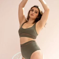 Lunalae Dahlia Bottoms - Recycled Khaki All Pole Wear