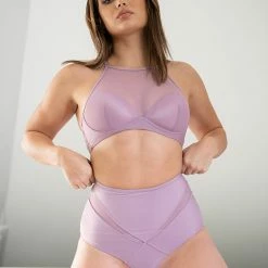 Lunalae Ella Mesh Top - Recycled Mauve