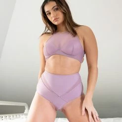 Lunalae Ella Mesh Top - Recycled Mauve
