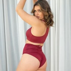 All Pole Wear Lunalae High Leg Bottoms - Wine