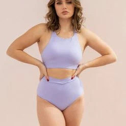 Lunalae High Waist V Basic Shorts - Recycled Lilac