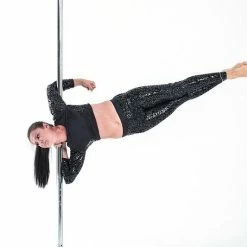 Paradise Chick Superhero Series Ultra Grip Crop Top - Black Leopard Back In Stock