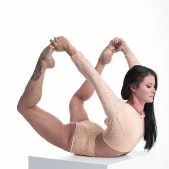 Paradise Chick Superhero Series Ultra Grip Crop Top - Beige Leopard