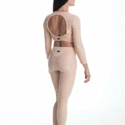 Paradise Chick Superhero Series Ultra Grip Leggings - Beige Leopard