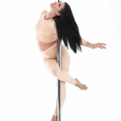 Paradise Chick Superhero Series Ultra Grip Crop Top - Beige Leopard