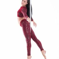 Paradise Chick Superhero Series Ultra Grip Leggings - Cherry Leopard
