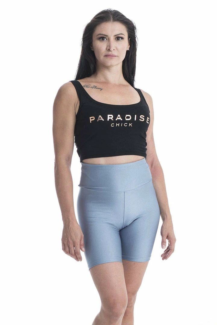 Paradise Chick Biker Shorts - Steel Blue