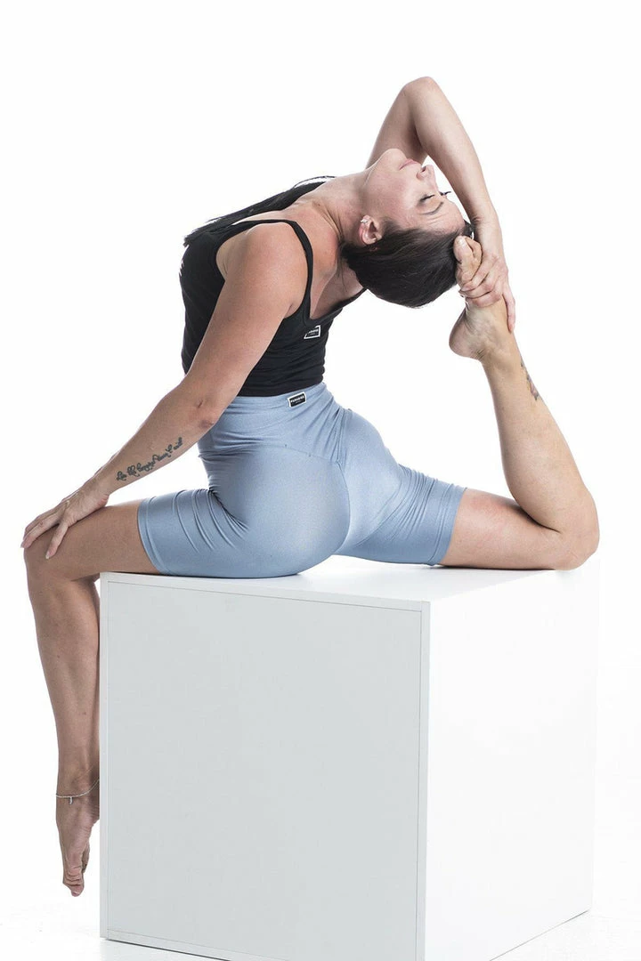 Paradise Chick Biker Shorts - Steel Blue