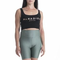 Paradise Chick Biker Shorts - Army Green